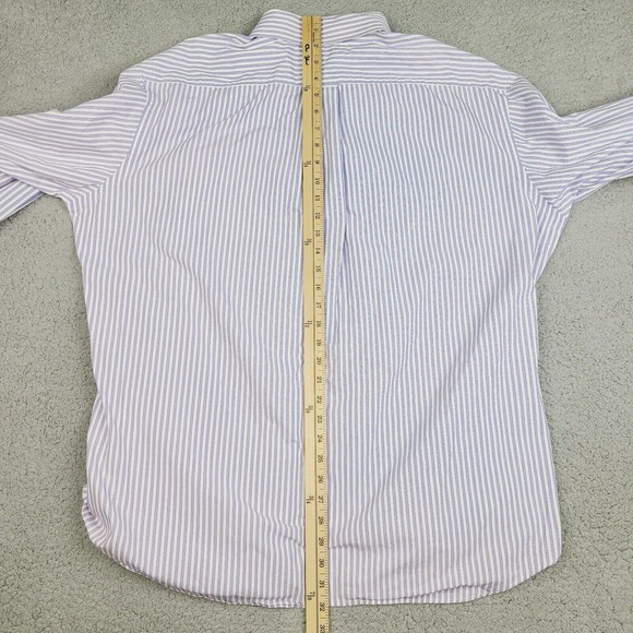 Tommy Hilfiger Shirt Mens XL 17.5 34/35 White Purple Striped Button Down - Picture 10 of 11